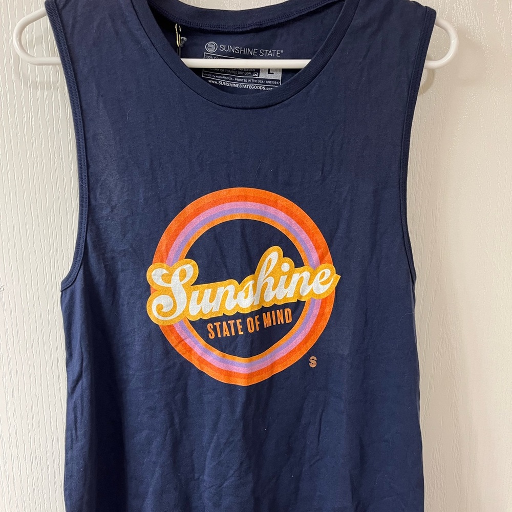 SUNSHINE STATE 100% combed ring-spun cotton muscle Tee size Large